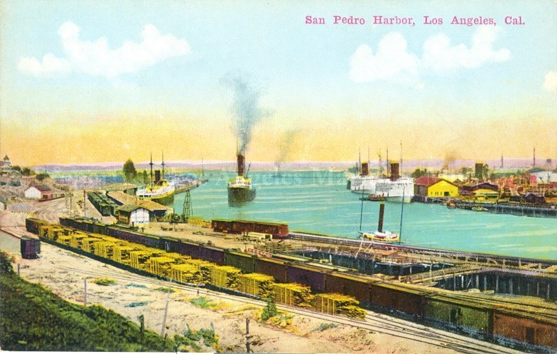 San Pedro Harbor and Steamship